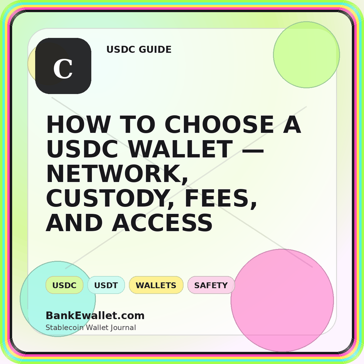 USDC Wallet Guide guide artwork by BankEwallet.com